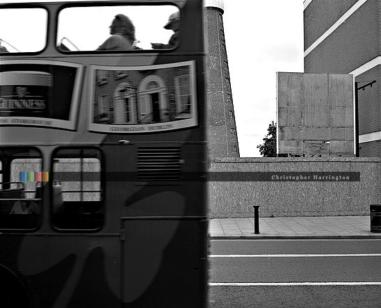 Tour Bus and Water Tower, the Liberties, Dublin, Ireland, 2004