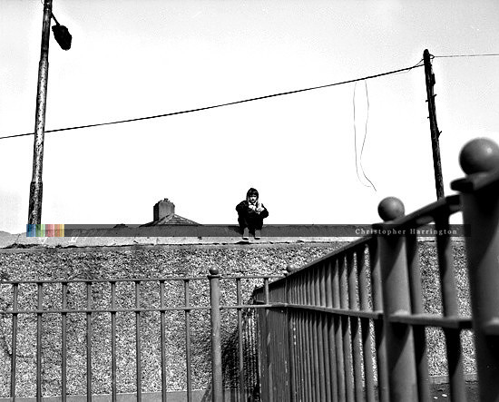 Man on Wall, the Liberties, Dublin, Ireland, 2004